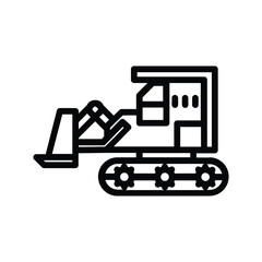 Naklejka premium heavy equipment of construction tool vector illustration icon