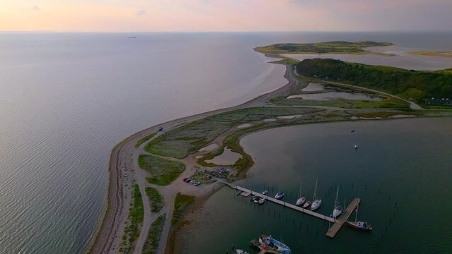 Aerial view of Fyns Hoved, north of Funen, Denmark