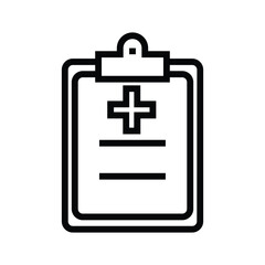 medicine list report of healthcare and medicine line icons