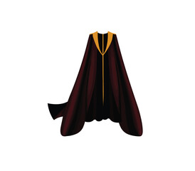 Cloak Robe Cartoon a Black Costume PNG Design Vampire Clothes