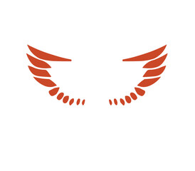 Wings hawk bird logo eagle fly slogan PNG cartoon vector design