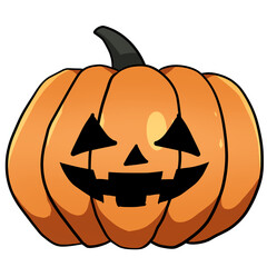 Simple and realistic Halloween pumpkin illustration design