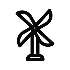 windmill of springtime outline icons