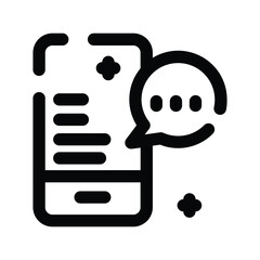 chatting of media communication outline icon