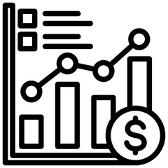 Economic Development Outline Icon