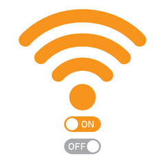 Wifi on off flat vector icon. Online offline wifi icon vector. On off internet network concept. Eps10 vector illustration.