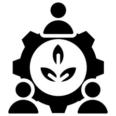 Team Glyph Icon