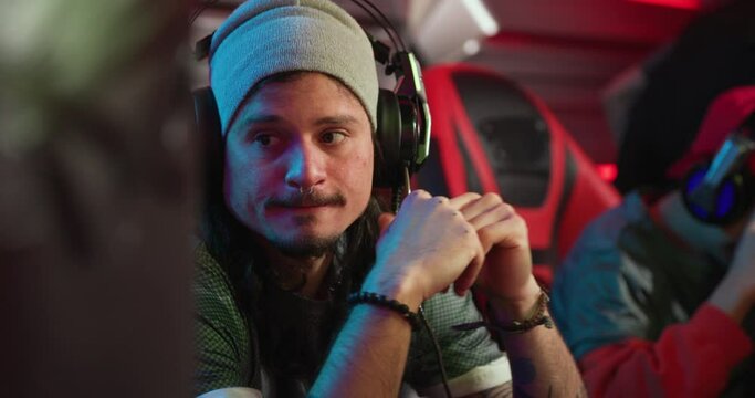Young man experiencing defeat in a gaming tournament