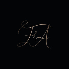 FA Initial Letter Monogram Logo Vector Design