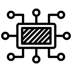 Microfabricration Outline Icon