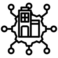 Infrastructure Outline Icon
