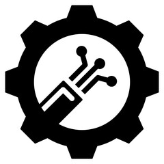 Optical Fibers Glyph Icon