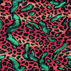 Leopard Skin Texture Pattern print,animal leather seamless design.