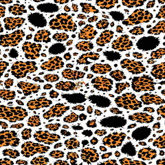 Leopard Skin Texture Pattern print,animal leather seamless design.