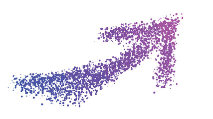 紫とピンクの大きな矢印