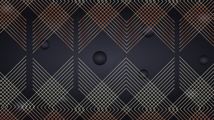 Abstract Dark futuristic geometric background. Futuristic hi-technology concept. Modern template design for covers, brochures, web and banner.
