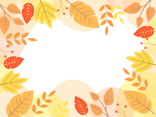 Fototapeta premium 秋フレーム 秋背景 autumn frame autumn background