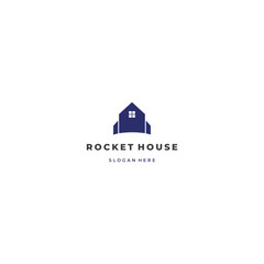 Rocket House Logo Design Modern Concept