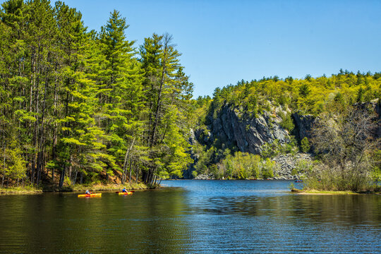 Bon Echo Provincial Park landscape image with lake view in Ontario, Canada.
