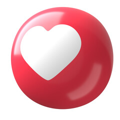 3D Rounded Social Media Love