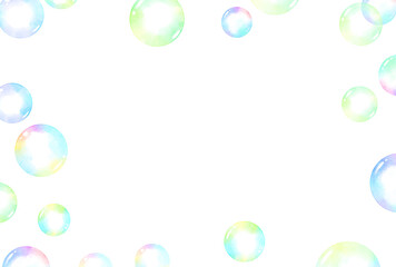 背景素材_水彩_シャボン玉