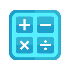 Fototapeta premium calculator icon blue icon sign vector illustration