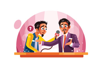 Live Interview with Politicians Illustration