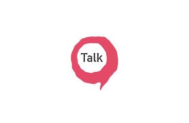vector logo with an abstract image of a bubble chat talk