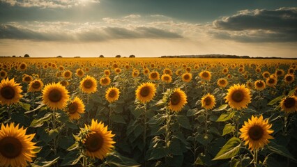 Obraz premium field of sunflowers