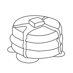 Pancake out line art