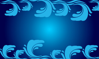 Sea wave illustration for background design vector