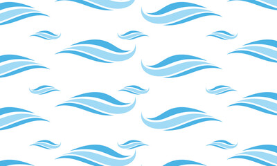 Blue sea wave illustration for background design vector