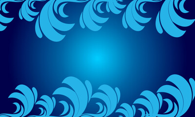 Blue wave illustration for background design vector
