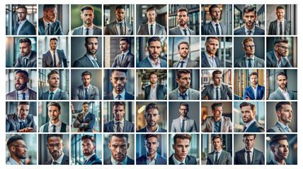 Obraz premium Mega collection of 45 social media post background businessman. Used for financial advertising or marketing