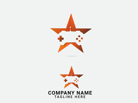 Star game controller logo design. Gaming logo. Controller vector. Business. Sports. Star gamer. Action. Premium template. Color. Kids