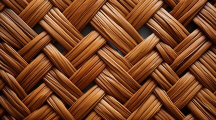 This intricate woven pattern of wicker and wood showcases an exquisite artistry that creates a sense of comfort and warmth in the home