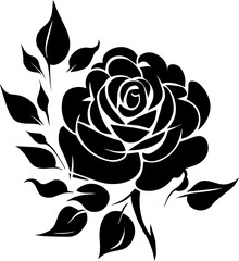 Elegant Rose Vector Art: Blossoming Beauty in Digital Form