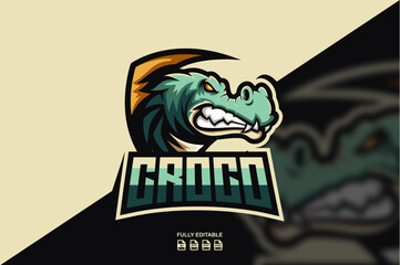 Croco Mascot Logo