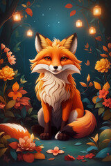 Beautiful fox background