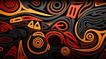 Fototapeta premium These patterns resonate with the legacy of African tribes. Perfect for backgrounds, carpets, and wallpapers, they convey the profound heritage of African traditions. 