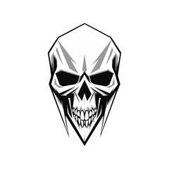Abstract vector illustration of skull.