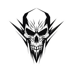 Abstract vector illustration of skull.