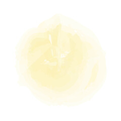 Watercolor pastel brush stroke round icon. Watercolor stain. Decorative abstract geometric element.