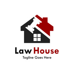 Law house design template illustration
