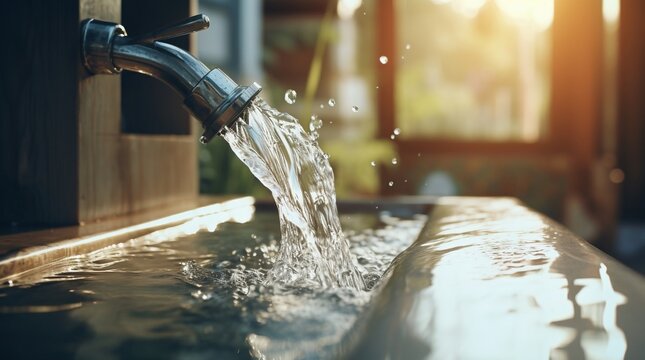 Grifo echando agua en la pica malgastando agua
