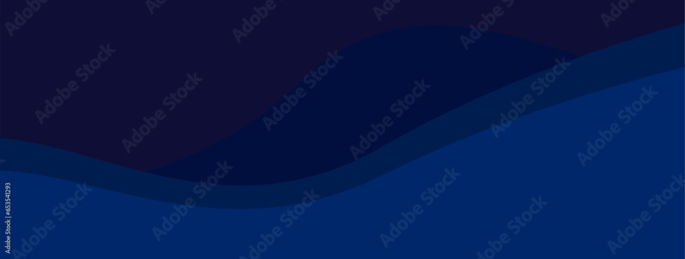 Wall mural Abstract blue color background. Dynamic shapes composition. Minimalist vector.	