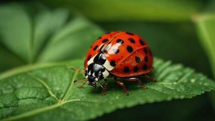 Fototapeta premium ladybird on a leaf