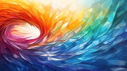Abstract background featuring a colorful vortex