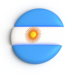 PNG 3d clay Argentina flag icon 3d render transparent