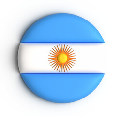 PNG 3d clay Argentina flag icon 3d render transparent